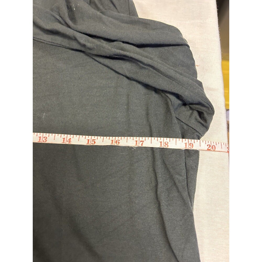 J.Jill Wearever Collection large Top black 3/4 sleeve Layered Hem White Print - Picture 6 of 7